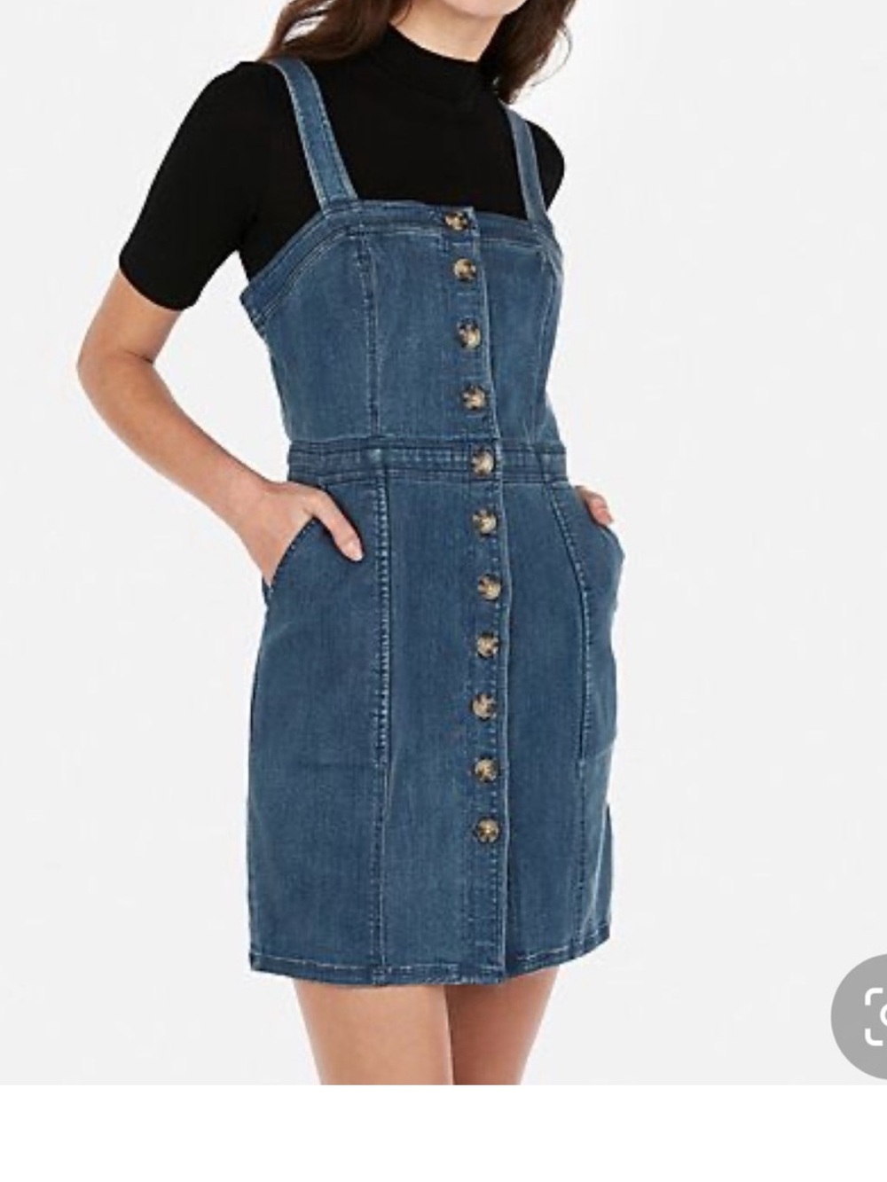 Express NWT button down denim mini sheath dress